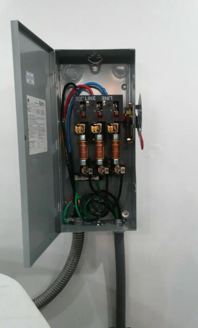 Three-phase disconnect switch installed for Electrical Wiring & Rewiring in Waxhaw